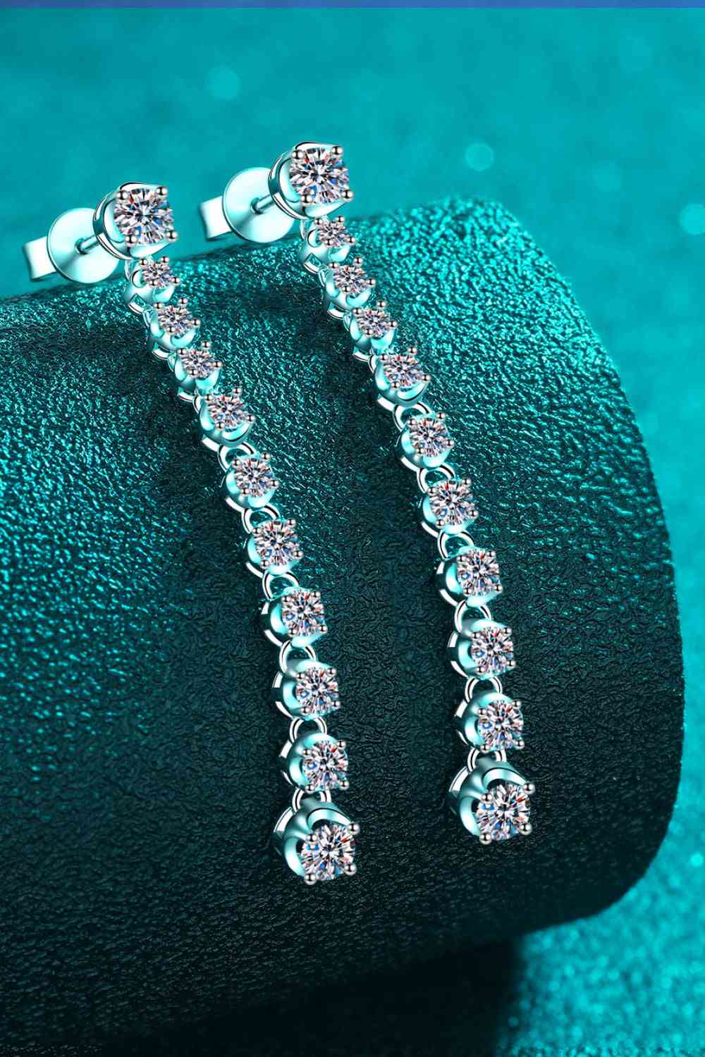 Adored 1.18 Carat Moissanite Long Earrings-Bijou Crush