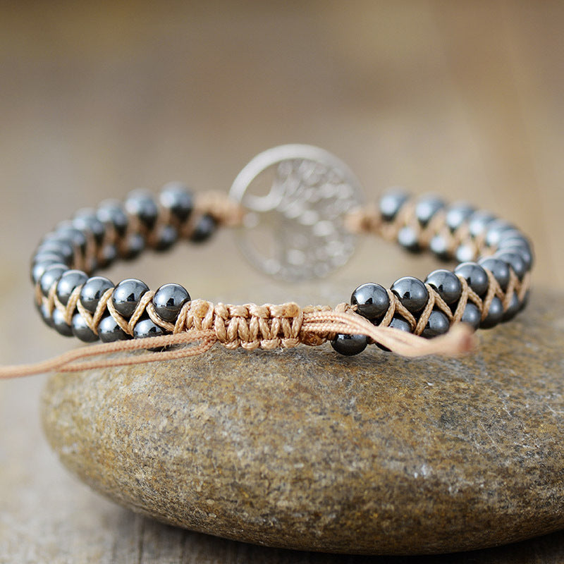 Alloy Natural Stone Braided Bracelet-Bijou Crush