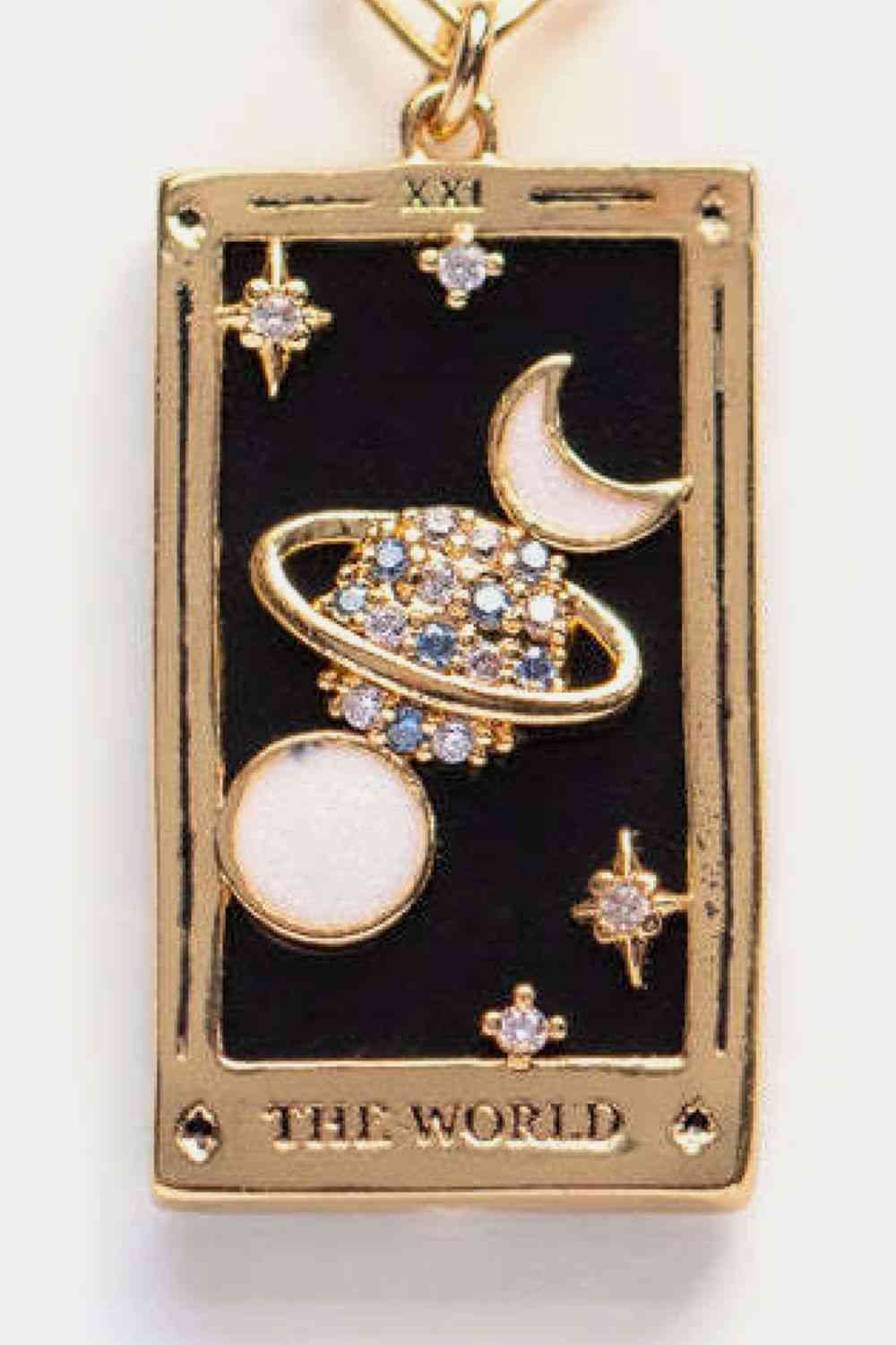 Tarot Card Pendant Stainless Steel Necklace-Bijou Crush