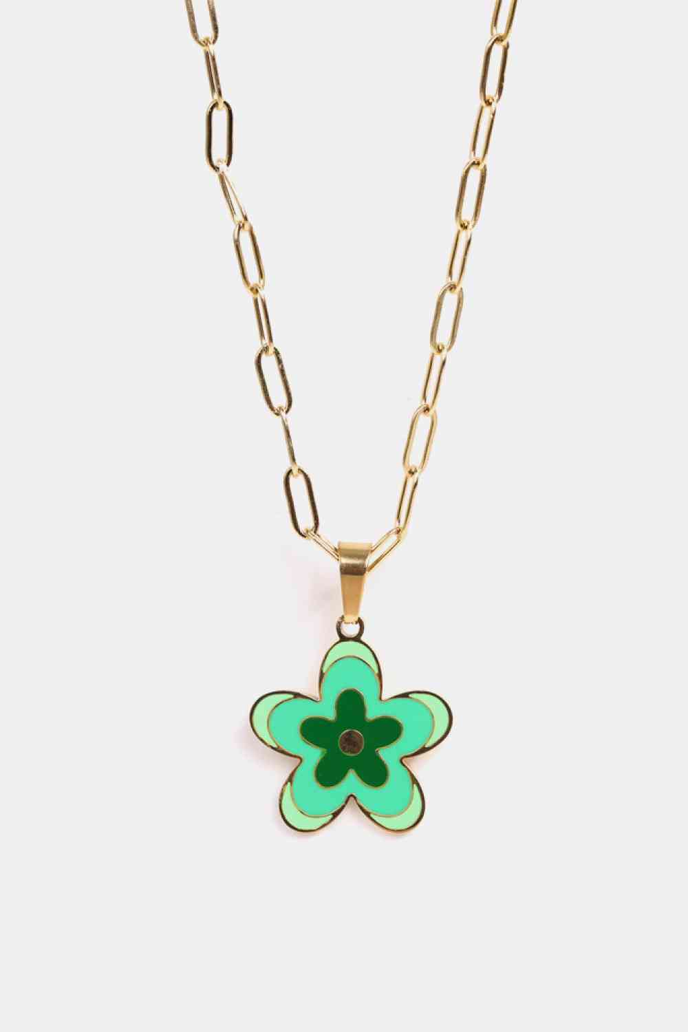 Flower Pendant Stainless Steel Necklace-Bijou Crush