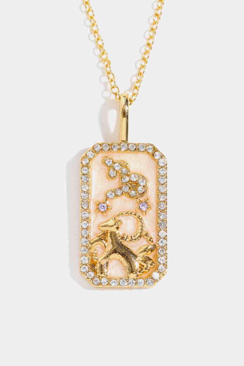 Rhinestone Constellation Pendant Copper Necklace-Bijou Crush