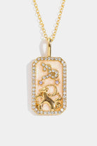 Rhinestone Constellation Pendant Copper Necklace-Bijou Crush
