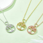 Moissanite 925 Sterling Silver Tree Of Life Pendant Necklace-Bijou Crush