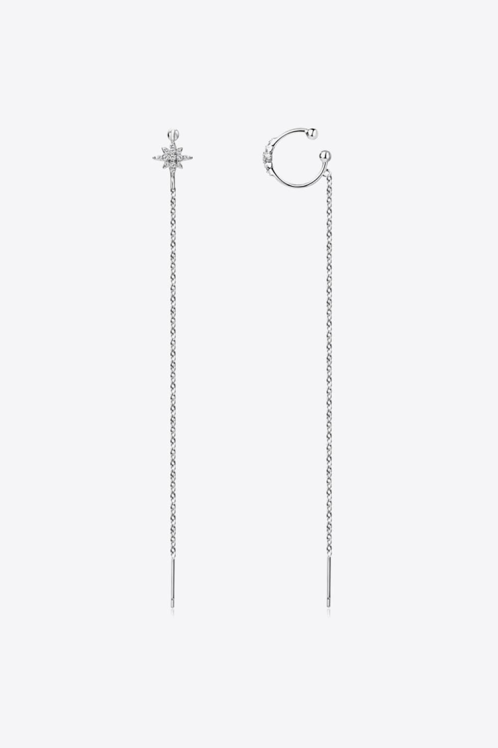 Moissanite 925 Sterling Silver Threader Earrings-Bijou Crush
