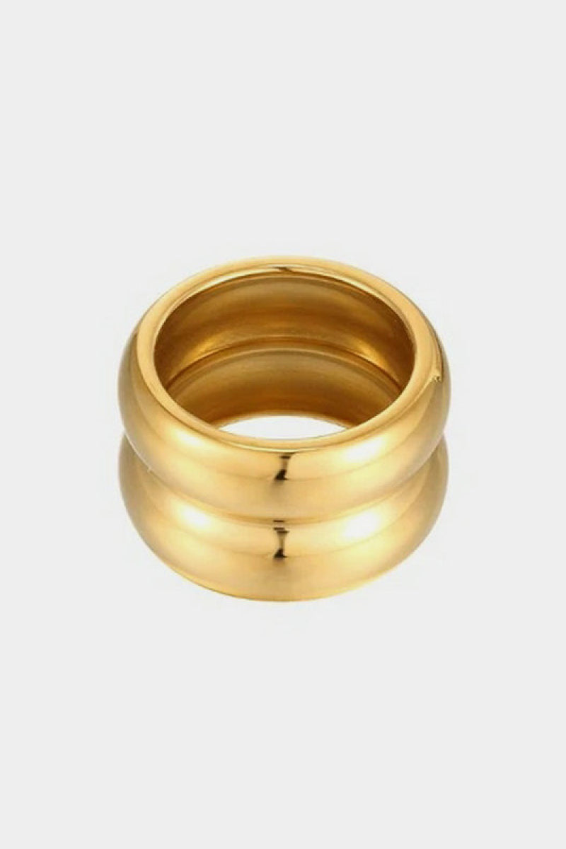Gold Double Ridge Ring-Bijou Crush