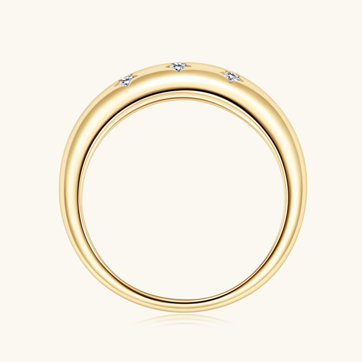 925 Sterling Silver Inlaid Moissanite Star Ring-Bijou Crush