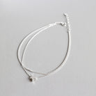 Stacked Rolo Chain Star Anklet in 925 Sterling Silver-Bijou Crush
