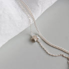 Stacked Rolo Chain Star Anklet in 925 Sterling Silver-Bijou Crush