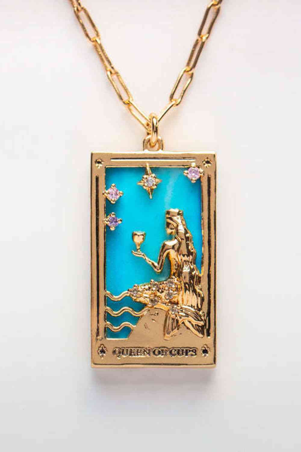 Tarot Card Pendant Stainless Steel Necklace-Bijou Crush