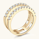 925 Sterling Silver Moissanite Double Layered Ring-Bijou Crush
