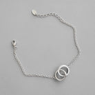 Party Double Loops Curb Chain 925 Sterling Silver Bracelet-Bijou Crush