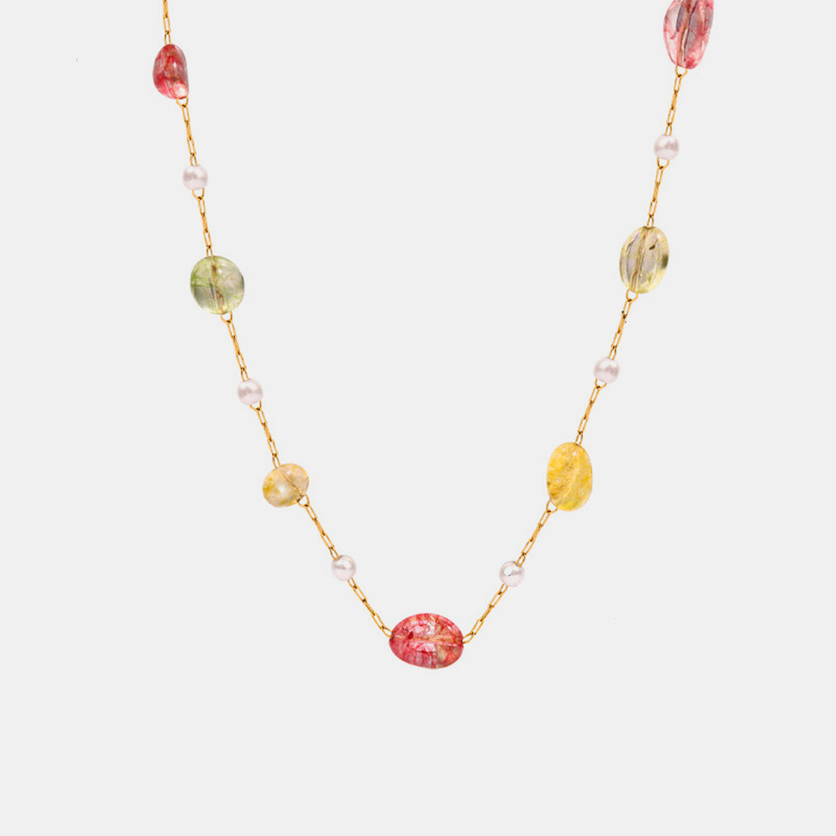 Titanium Steel Gold-plated Bead Necklace-Bijou Crush