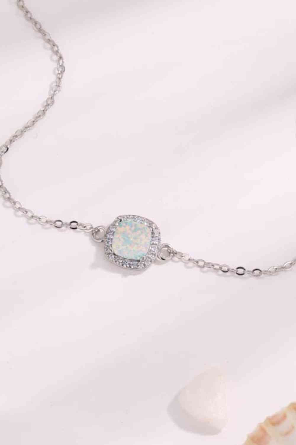 Opal Platinum-Plated Bracelet-Bijou Crush