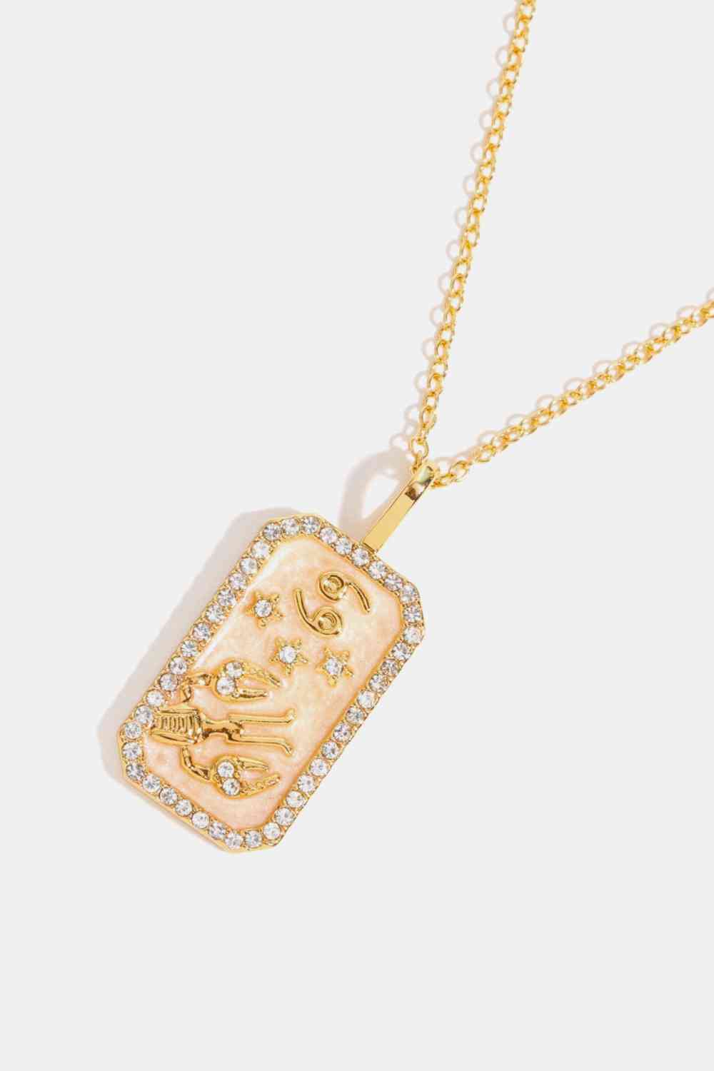 Rhinestone Constellation Pendant Copper Necklace-Bijou Crush