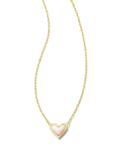 14K Gold-Plated Heart Pendant Necklace-Bijou Crush