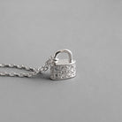 Gift CZ Lock Necklace – 925 Sterling Silver-Bijou Crush
