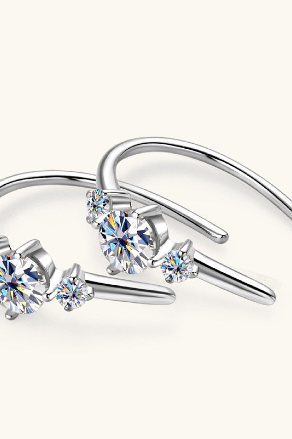 Moissanite 925 Sterling Silver Earrings-Bijou Crush