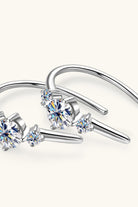 Moissanite 925 Sterling Silver Earrings-Bijou Crush