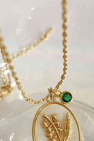 Flower Shell Pendant Copper Necklace-Bijou Crush