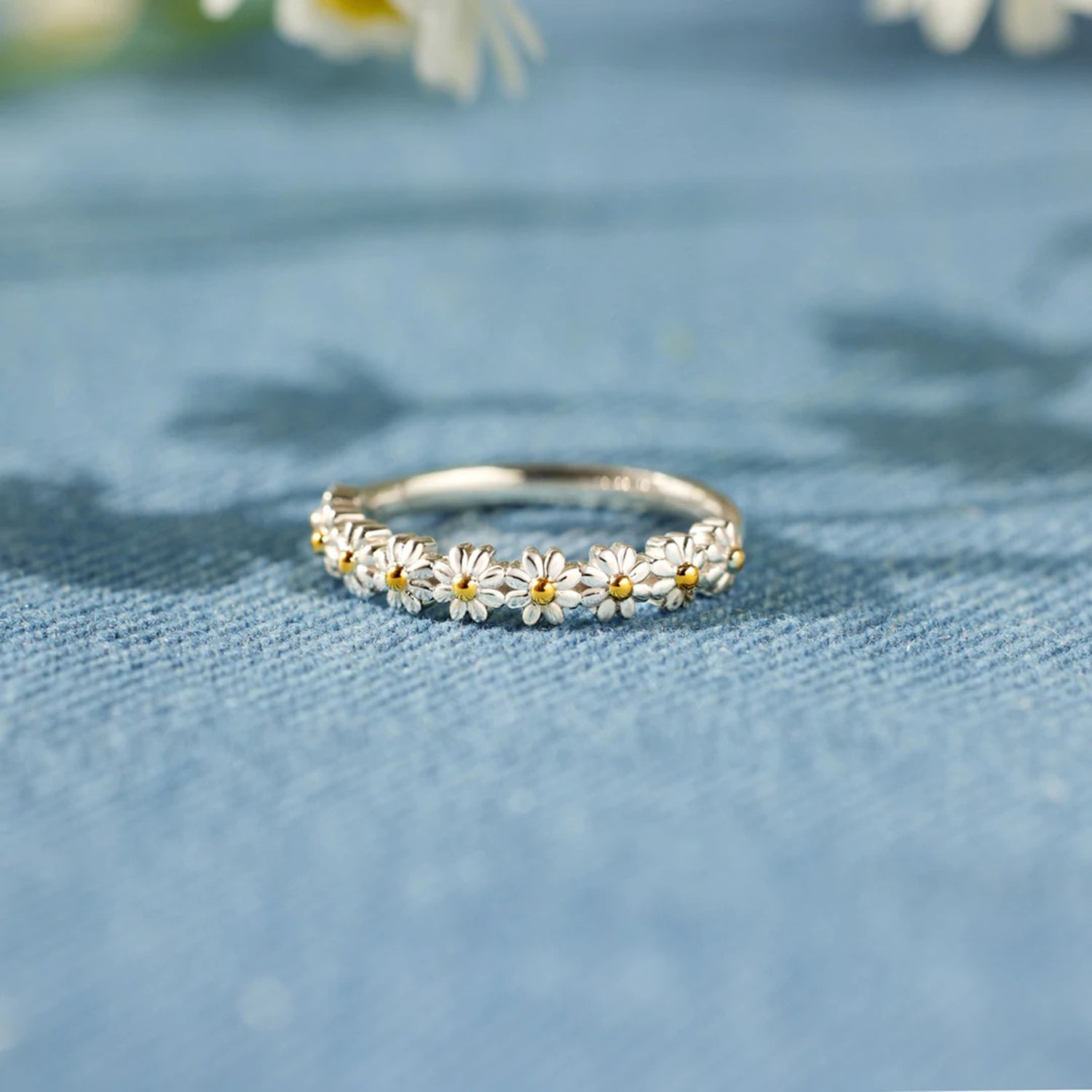Flower Shape 925 Sterling Silver Ring-Bijou Crush