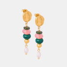 Natural Stone Freshwater Pearl Dangle Earrings-Bijou Crush