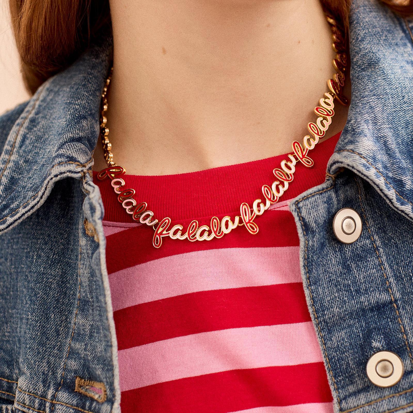 Rhinestone 14K Gold-Plated Beaded Necklace-Bijou Crush