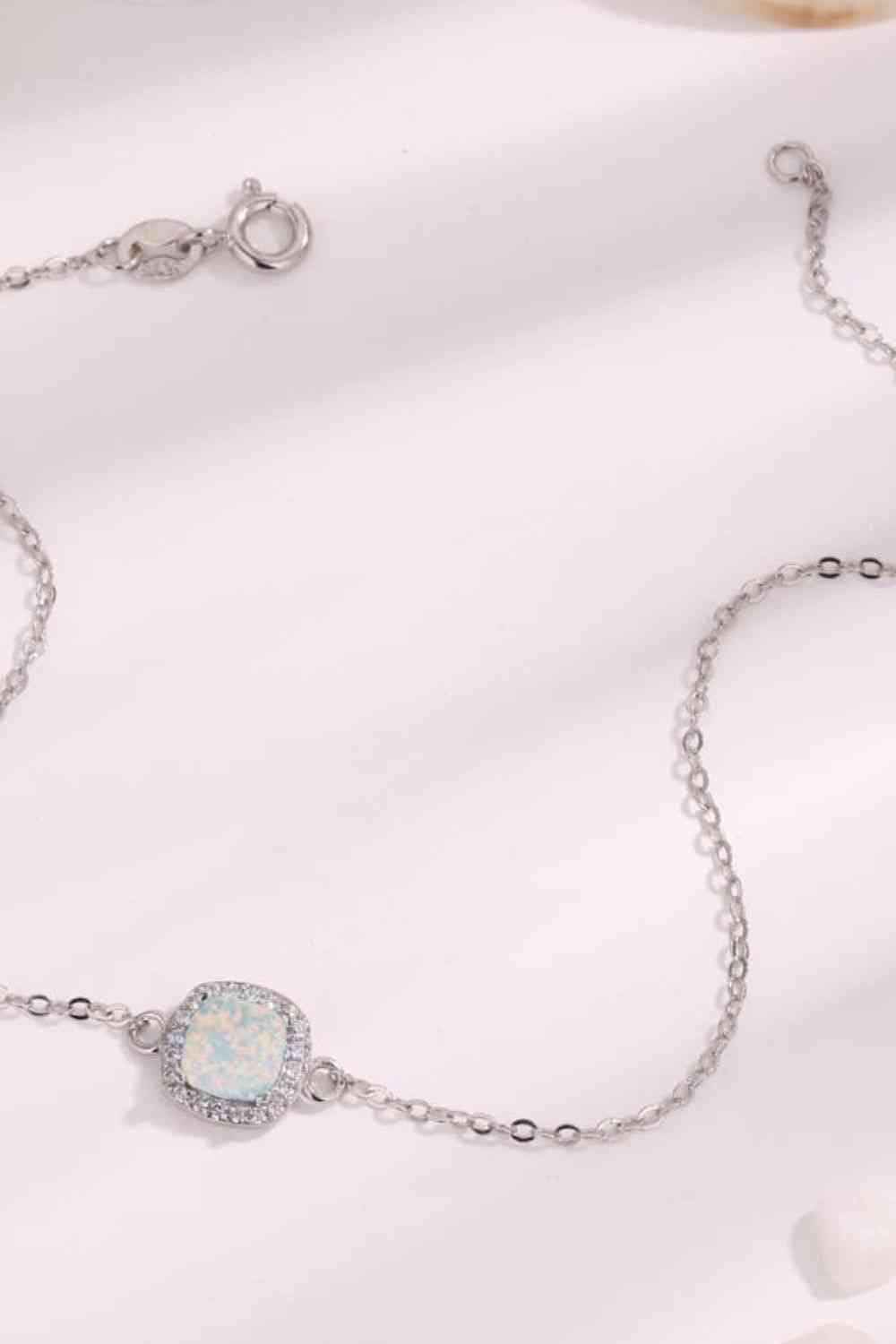Opal Platinum-Plated Bracelet-Bijou Crush
