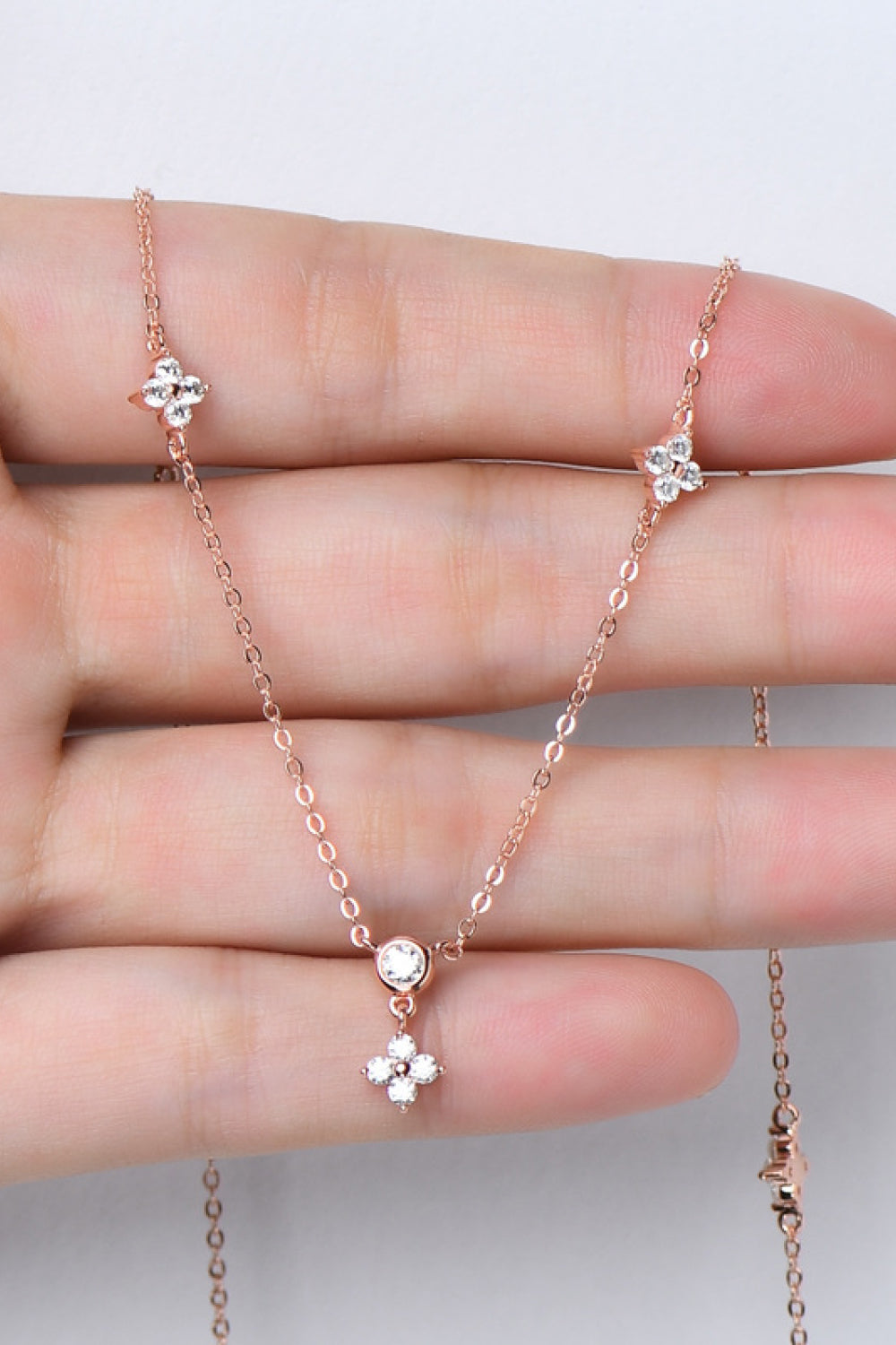 Moissanite 925 Sterling Silver Necklace-Bijou Crush
