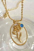 Flower Shell Pendant Copper Necklace-Bijou Crush