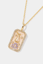 Rhinestone Constellation Pendant Copper Necklace-Bijou Crush