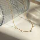 Stainless Steel Rhinestone Charm Necklace-Bijou Crush