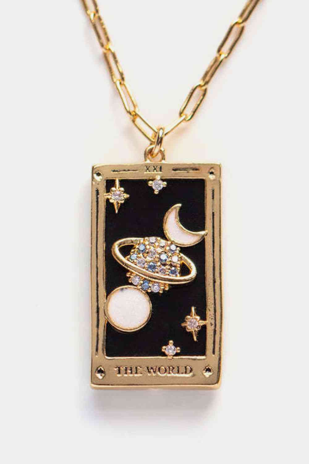 Tarot Card Pendant Stainless Steel Necklace-Bijou Crush
