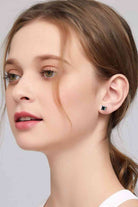 925 Sterling Silver Square Moissanite Stud Earrings-Bijou Crush