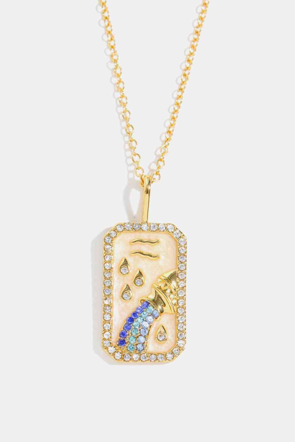 Rhinestone Constellation Pendant Copper Necklace-Bijou Crush