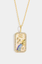 Rhinestone Constellation Pendant Copper Necklace-Bijou Crush