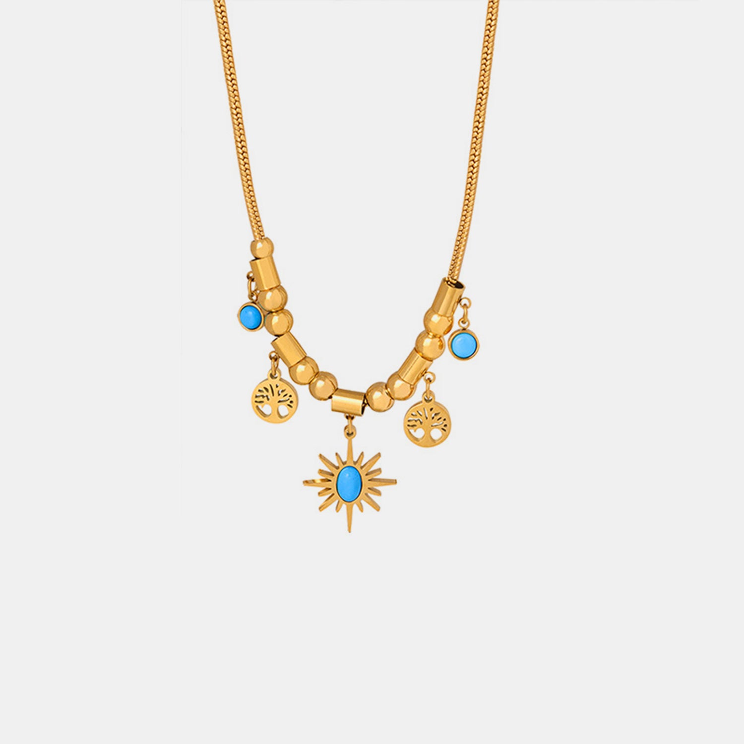 Gold-Plated Titanium Steel Charm Necklace-Bijou Crush