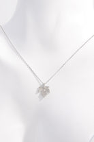 925 Sterling Silver Zircon Maple Leaf Necklace-Bijou Crush