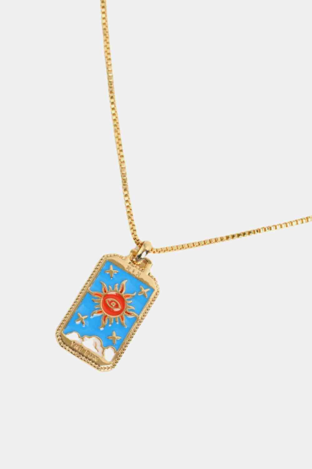 Tarot Card Pendant Copper Necklace-Bijou Crush