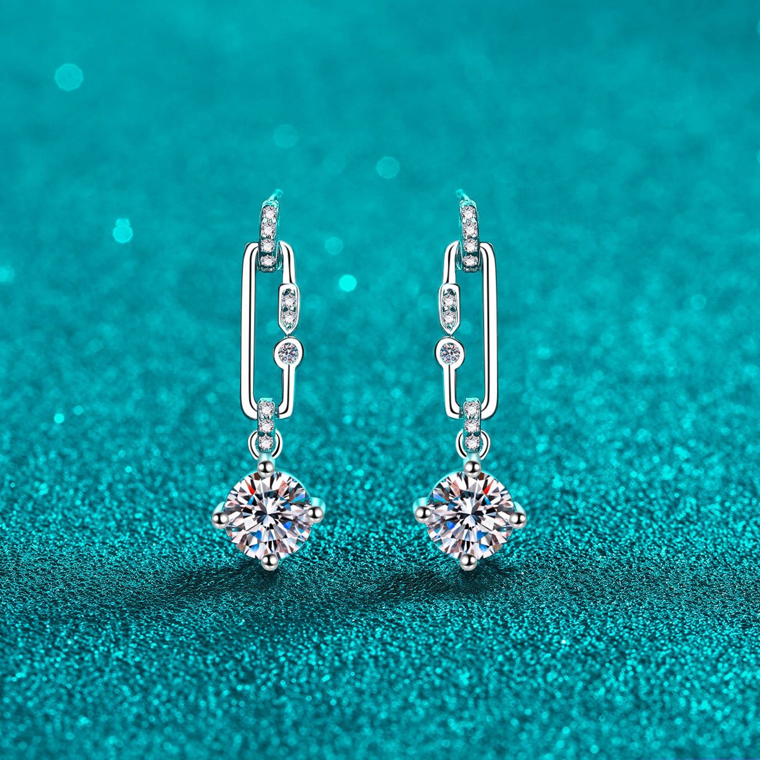 2 Carat Moissanite 925 Sterling Silver Earrings-Bijou Crush