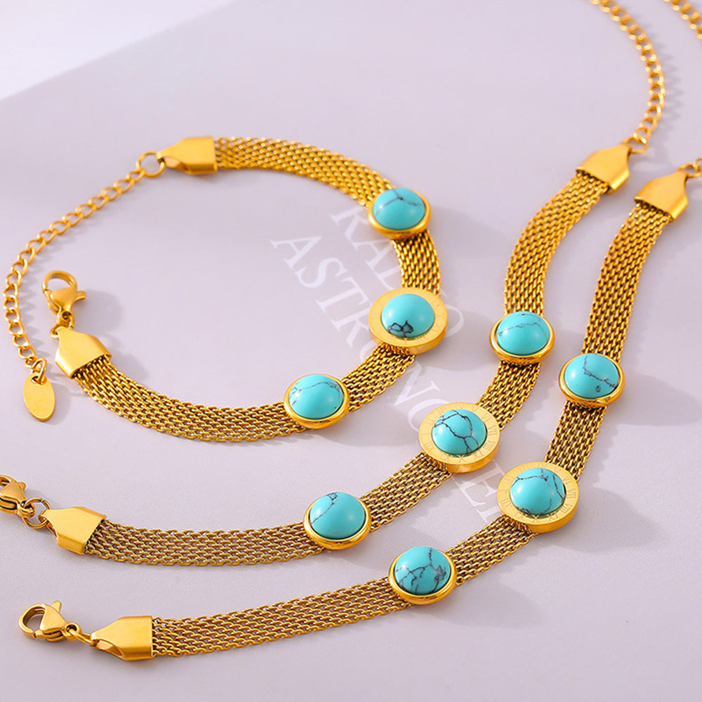 Turquoise Titanium Steel Bracelet-Bijou Crush