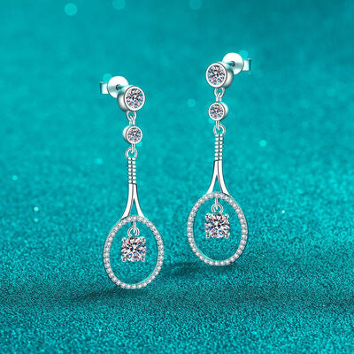 1 Carat Moissanite 925 Sterling Silver Drop Earrings-Bijou Crush