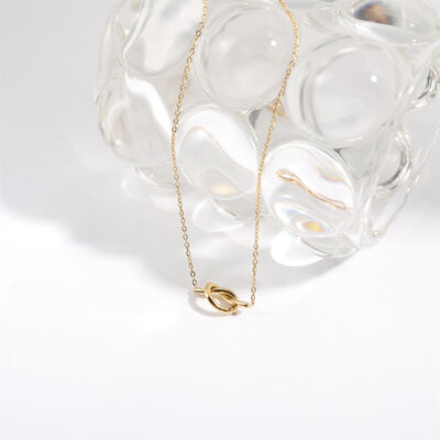 18K Gold-Plated Knotted Necklace-Bijou Crush