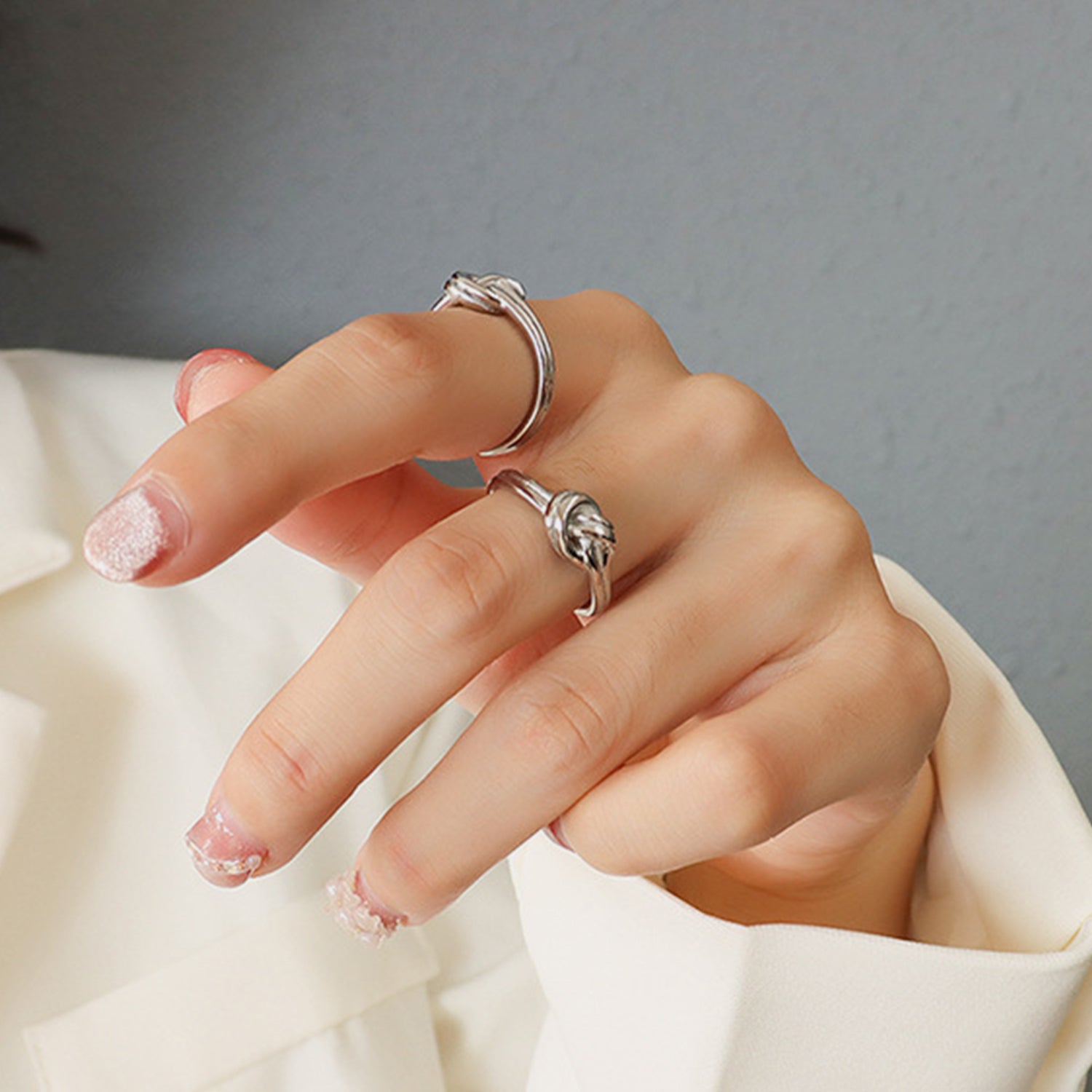 Titanium Steel Knot Ring-Bijou Crush