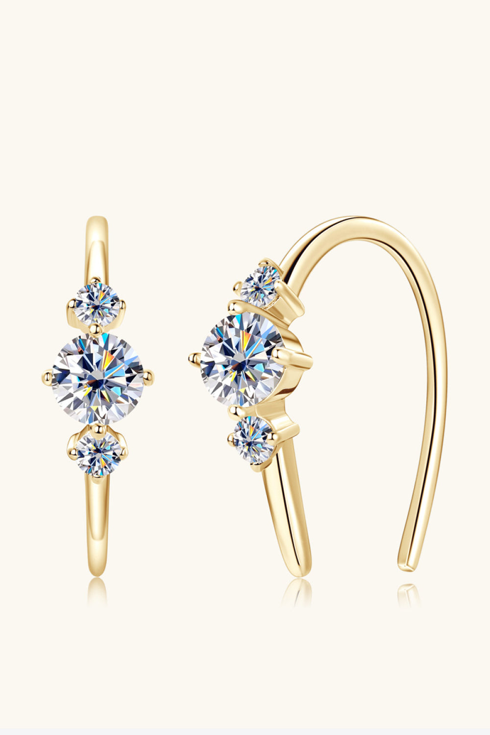 Moissanite 925 Sterling Silver Earrings-Bijou Crush