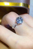 2 Carat Moissanite Ring in Smokey Gray-Bijou Crush