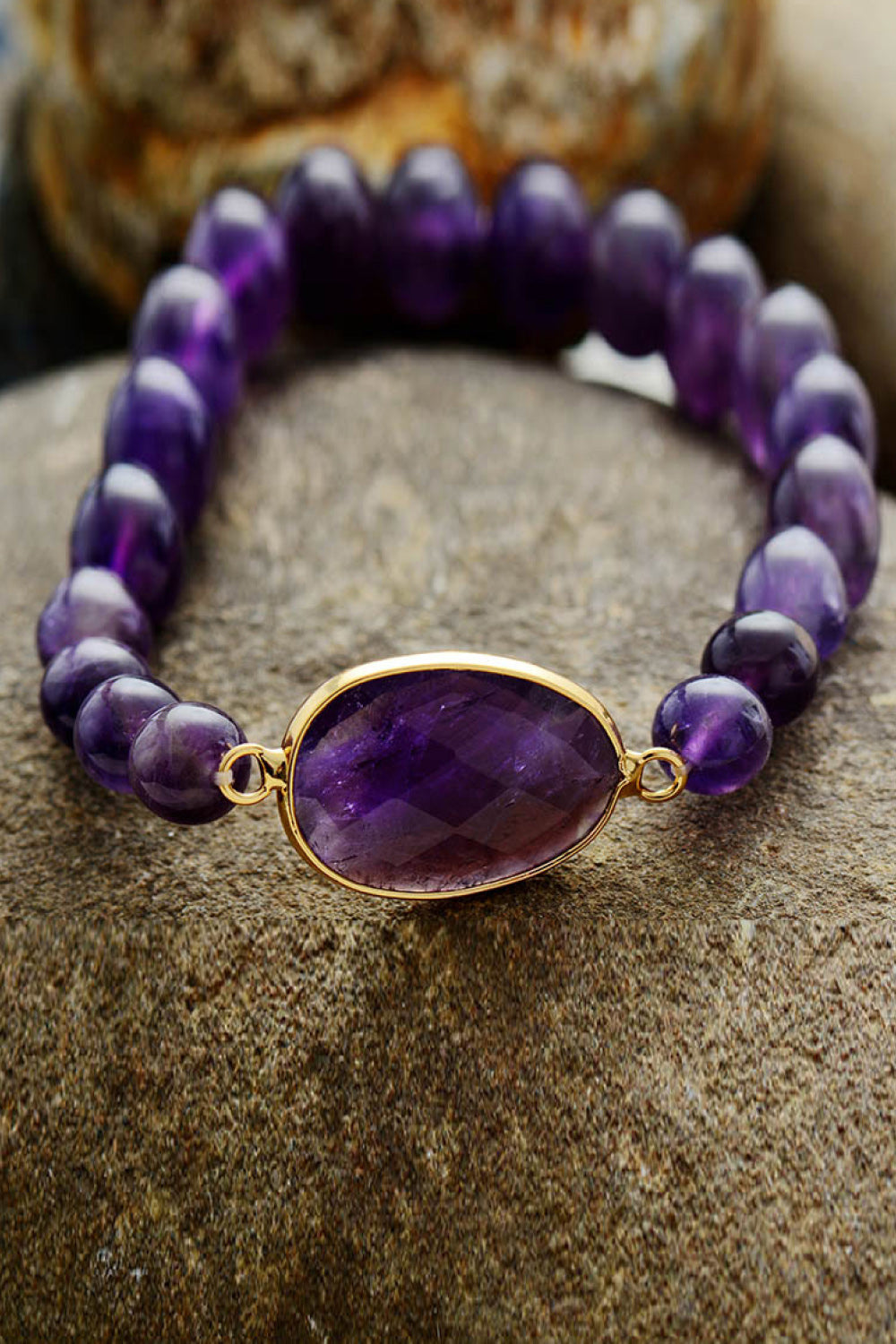 Handmade Amethyst Beaded Bracelet-Bijou Crush