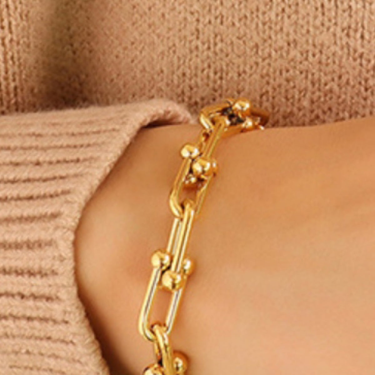 Chunky Chain Titanium Steel Bracelet-Bijou Crush