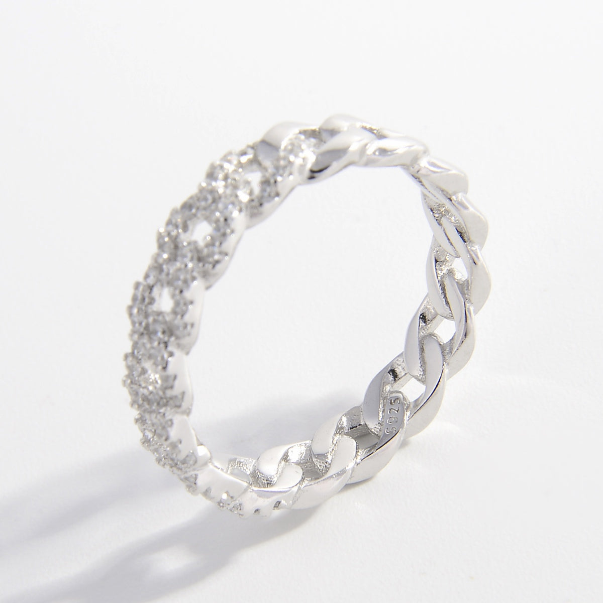 Sterling Silver Inlaid Zircon Ring-Bijou Crush