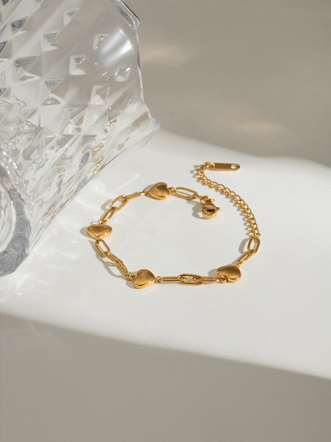 18K Gold-Plated Stainless Steel Heart Bracelet-Bijou Crush