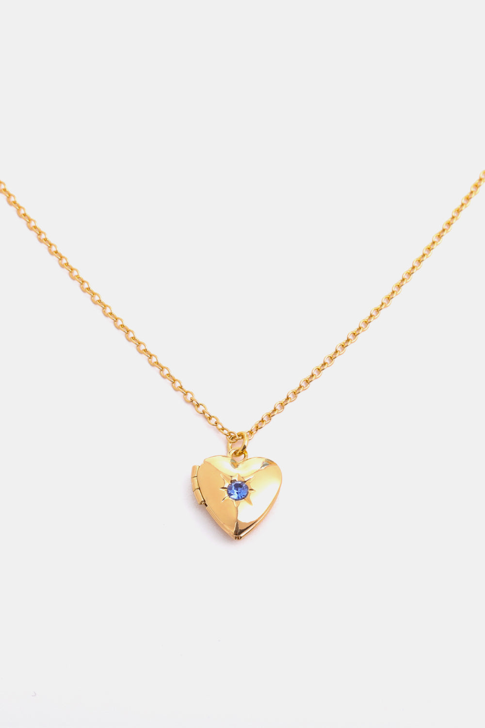 Zircon Heart Shape 14K Gold-Plated Pendant Necklace-Bijou Crush